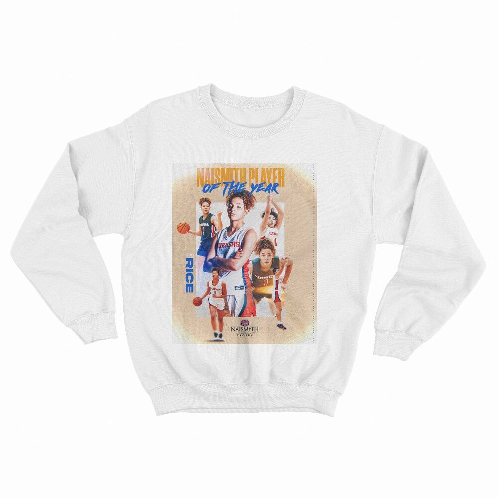Bethesda's Kiki Rice Named 2022 Naismith Girls' Basketball White Sweatshirt